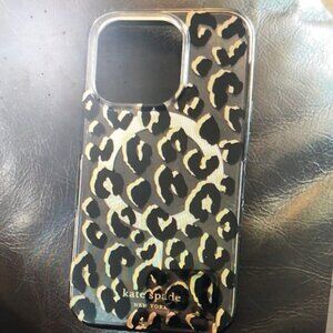Kate Spade Wild Pattern Phone Case - Black and Cream